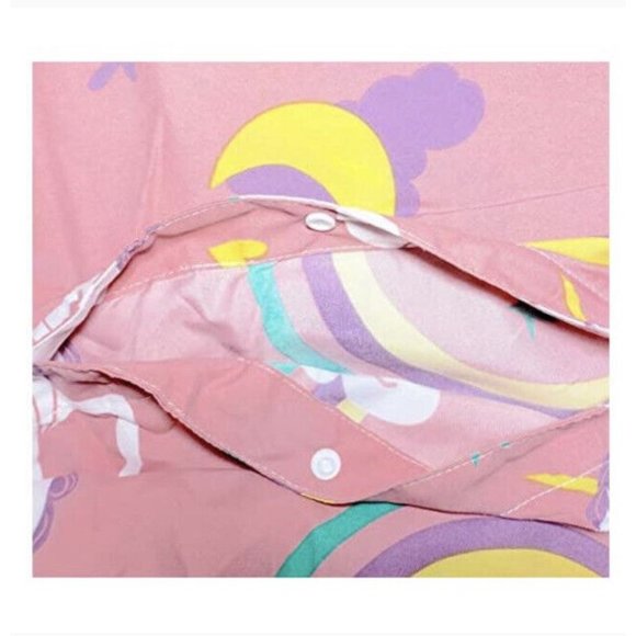 Castle and Clover Pink Unicorn Duvet Cover Set Twin/Twin XL - Picture 4 of 4